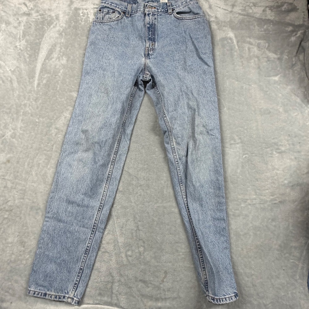VTG 90's Levis 550 Tapered Leg Womens Size 12 30x32 Jeans Light Wash Made USA